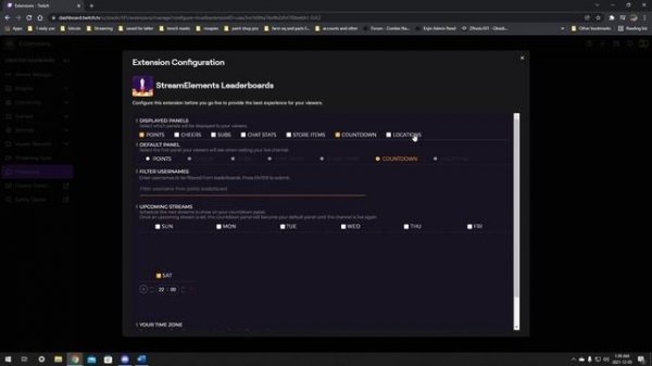 Stream Elements leaderboard extension for twitch