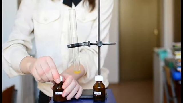Качественная реакция на катион трехвалентного железа смотреть онлайн
