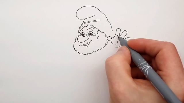 Как Нарисовать Папу Смурфа (Смурфики) поэтапно - Рисуем Смурфика - Рисование и раскраска смотреть онлайн
