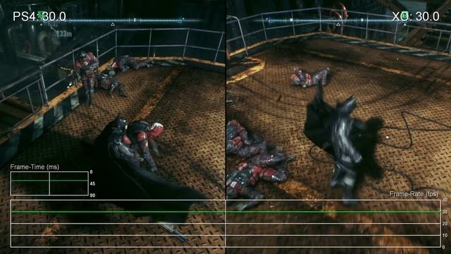 Batman: Arkham Knight PS4 vs Xbox One Frame-Rate Test смотреть онлайн