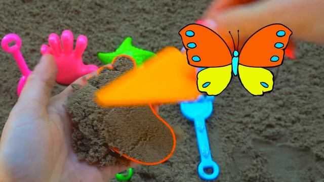 Разноцветныe формочки для песка / Красочные Лопатки и Цветные Ладошки смотреть онлайн