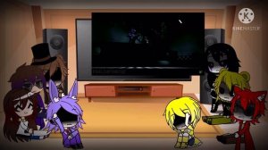FNAF 1+Puppet+William+Vanny react to Left Behind