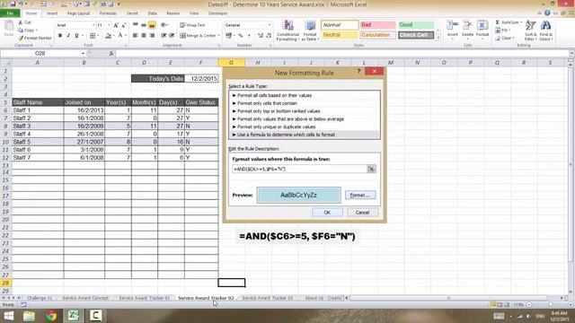 20/15 [Excel for Human Resource (HR)] Determine Staff or Employee Years of Service using DATEDIF смотреть онлайн