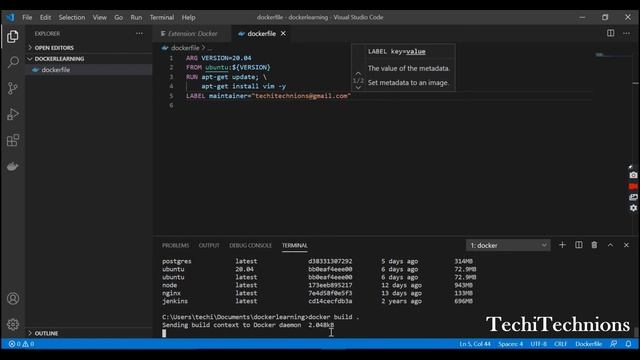 Dockerfile For Beginners | 4. Label In Dockerfile