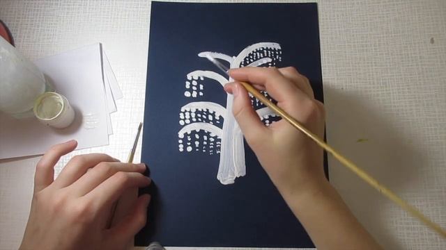 Как легко нарисовать ЗИМНЕЕ ДЕРЕВО/ ВОЛШЕБНОЕ ДЕРЕВО смотреть онлайн