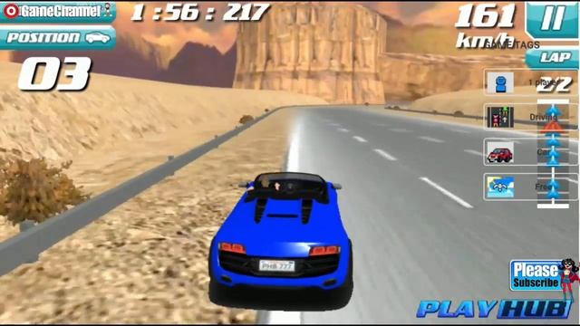 Drift Rush 3D / Super Car Slalom Race / For Children / Browser Flash Games / Gameplay Video смотреть онлайн