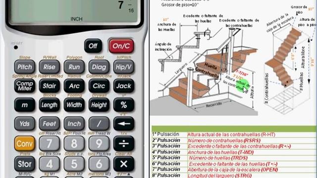 Diseño de una Escalera con la Calculadora Construction Master Pro смотреть онлайн