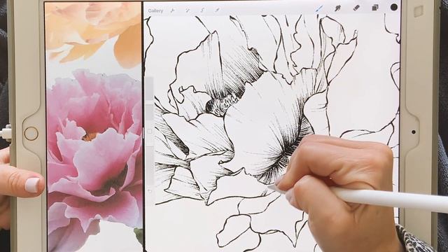 STUDIO VLOG 037 - Drawing a peony in Procreate смотреть онлайн