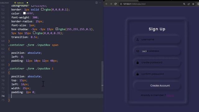 How To Make Signup & Login Form Using HTML And CSS | Create Sign Up Form In HTML CSS смотреть онлайн