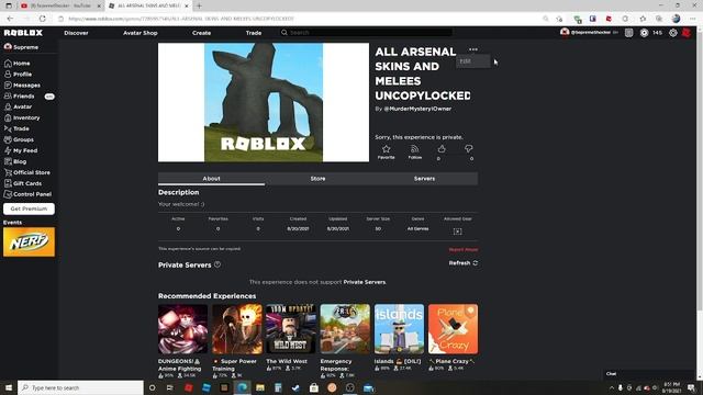 ALL ARSENAL SKINS AND MELEES! | (UNCOPYLOCKED) | ROBLOX смотреть онлайн