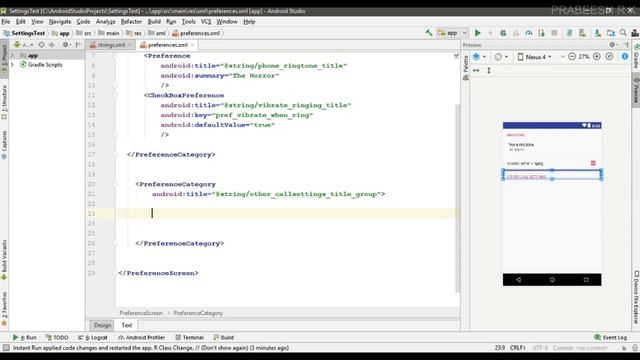 Android tutorial (2018) - 82 - Preference API- Create App Settings Subscreens смотреть онлайн