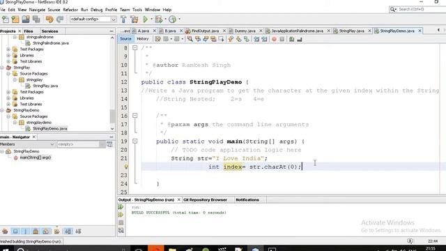 Write a Java program to get the character at the given index within the String:Nested_Mango||String смотреть онлайн
