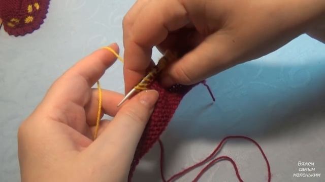 Вязание спицами пинетки #115 смотреть онлайн