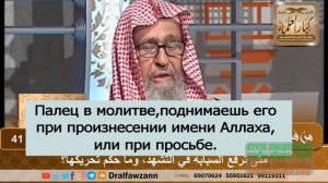 Когда поднимать палец в ташахуде,и какое положение в его шевелении.шейх Фаузан