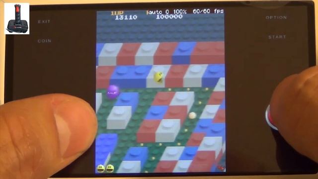 MAME4Droid v1.5.2 PacMania game play on a Xperia Neo смотреть онлайн