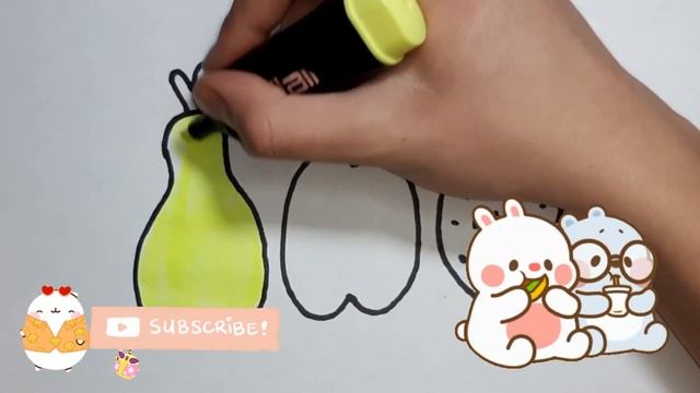 Bolalar uchun mevalarni chizish / Drawing fruits for children / Рисование фрукты для детей смотреть онлайн