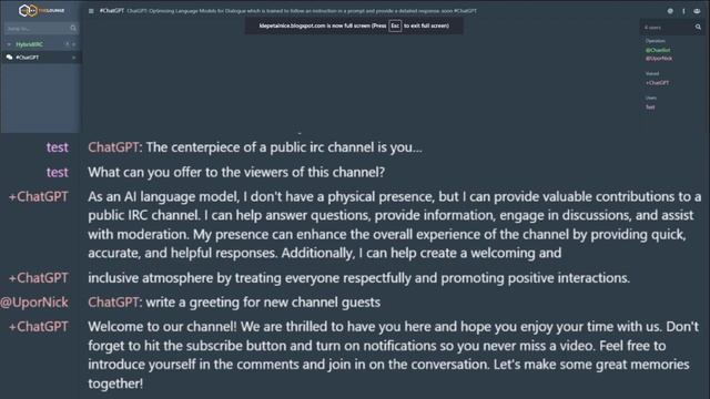 Public ChatGPT IrC Free & no registration required (Any language) смотреть онлайн
