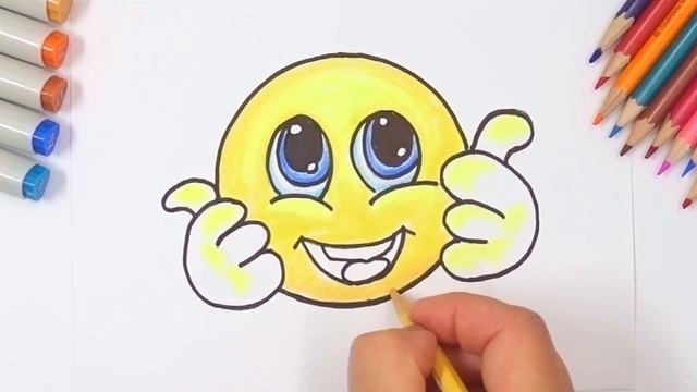 Drawing of a cheerful Smiley /Рисунок веселого Смайлика/Quvnoq Smayli chizish смотреть онлайн