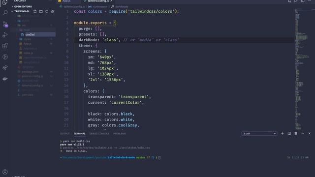 React Dark Mode with Tailwind 2.0 смотреть онлайн