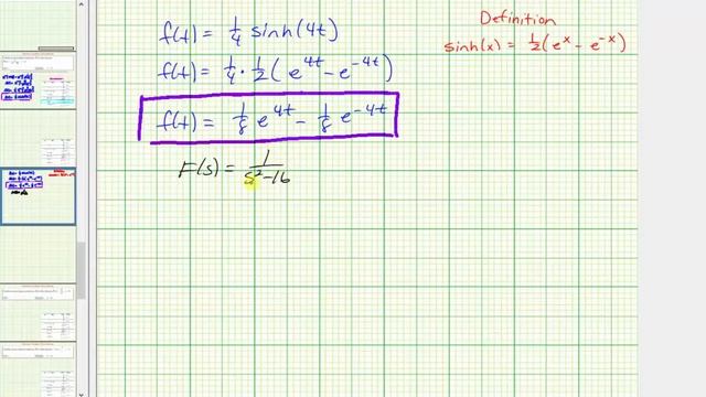 Find Inverse Laplace Transforms: sinh(at) and e^(at) смотреть онлайн