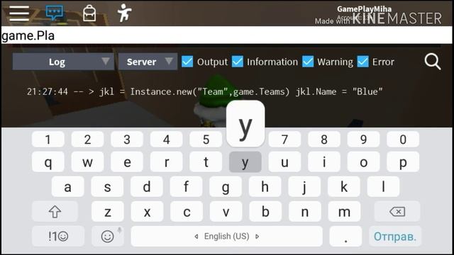 Создание команды через Консоль в Roblox смотреть онлайн