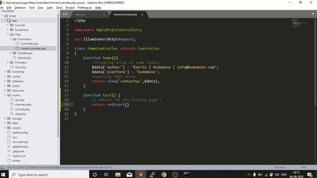 How to redirect in Laravel : Laravel 7 Tutorial смотреть онлайн