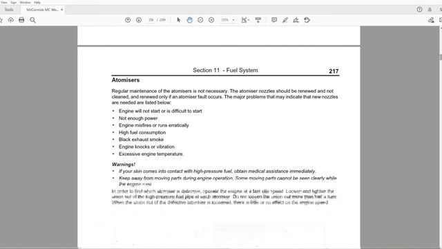 McCormick MC 95 105 115 120 135 - Workshop Manual смотреть онлайн