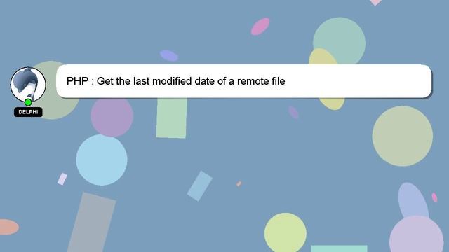 PHP : Get the last modified date of a remote file смотреть онлайн