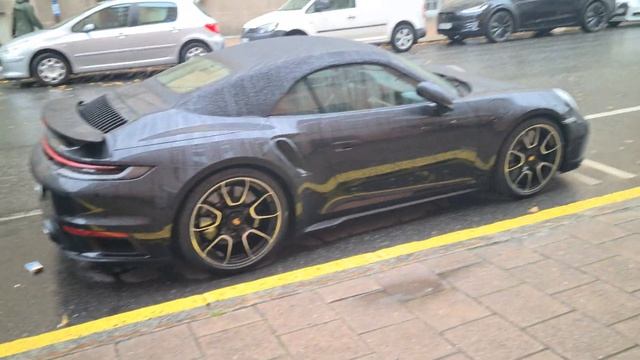 [8k] Porsche 992 Turbo S blacked out with black calipers and Exclusive Series wheels смотреть онлайн