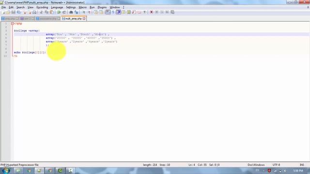What are multidimensional arrays in PHP Lecture - 4 (Part-3) Hindi | Excellence Technology смотреть онлайн