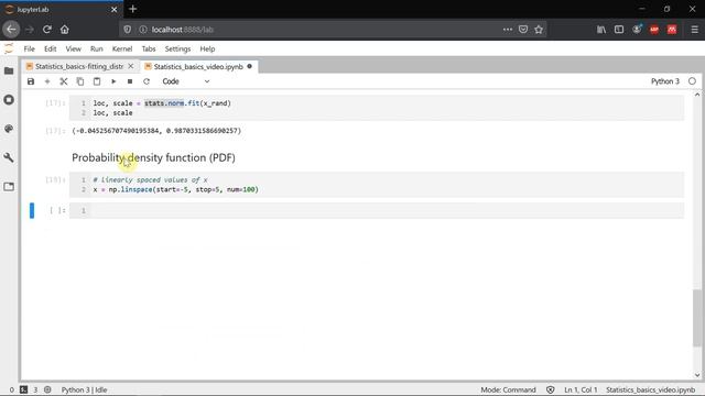 Statistics basics. Working with probability distributions in SciPy смотреть онлайн