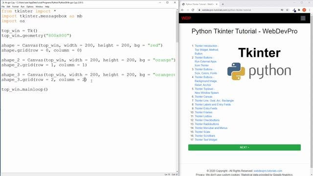 Python Tkinter - 6 - Canvas i Grid Pozicioniranje смотреть онлайн