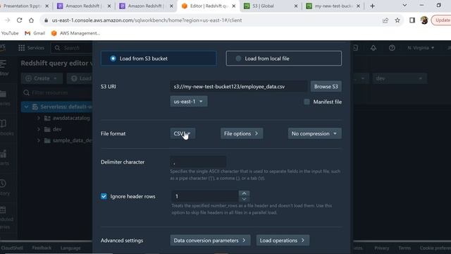 How to load S3 data to Redshift | Create Redshift table from CSV file in S3 смотреть онлайн