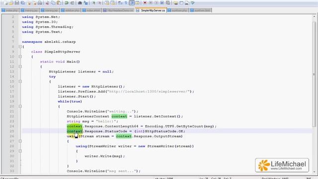 Developing a Simple HTTP Server in C# смотреть онлайн