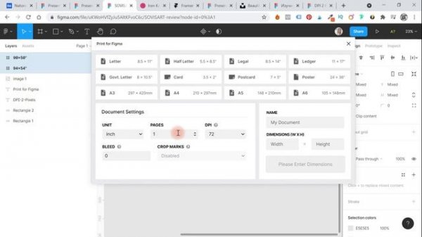 #11 Figma Plugins. Как подготовить файл к печати. Обзор плагинов DPI-2-Pixels, Print for figma.