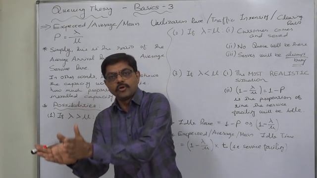 Queuing Theory-3 Basics-3 - Formula - 1 Utilisation Rate or Traffic Intensity смотреть онлайн