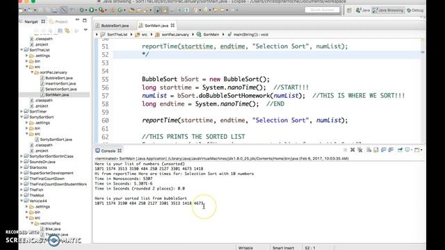 Java Bubble Sort 2 Testing Bubbling for one pass in Array смотреть онлайн
