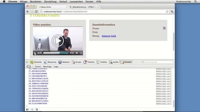 Interaktiver HTML5-Videoplayer - jQuery - Undsoversity Video-Workshops смотреть онлайн