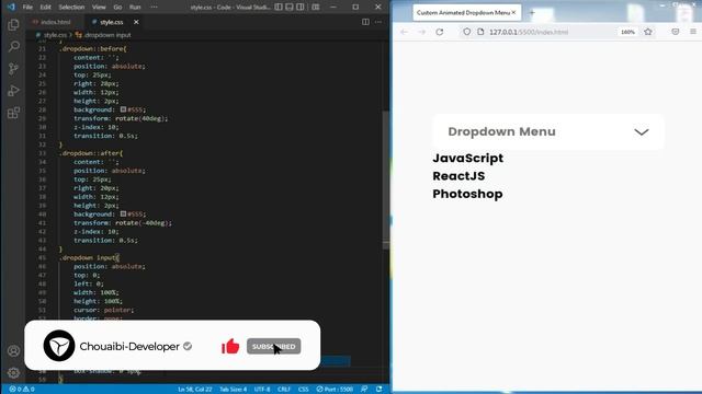 Custom Dropdown Menu Using HTML CSS & Javascript смотреть онлайн