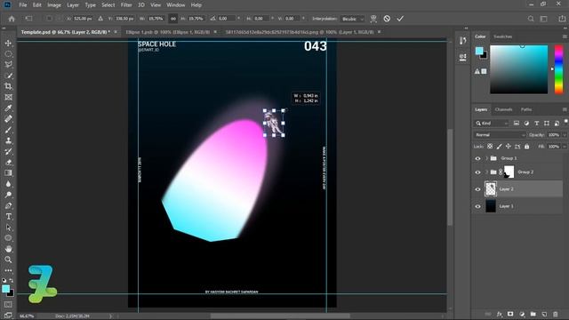 Space Hole ala Magdiel Lopez - Tutorial Photoshop CC 2019 смотреть онлайн
