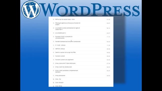 Intro Sezione 5 - nozioni base php per wordpress смотреть онлайн