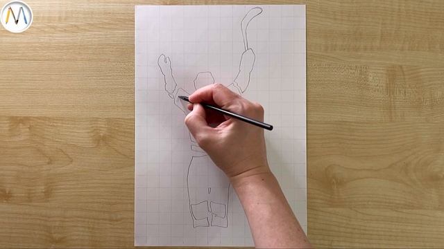 Как нарисовать хоккеиста / Drawing hockey player смотреть онлайн