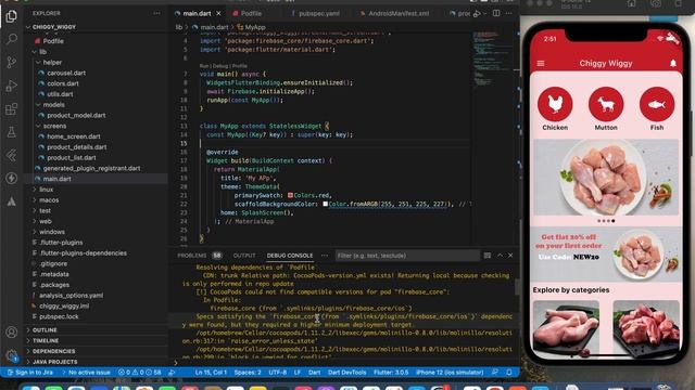 E-commerce/Food delivery web app- Flutter and Firebase | Connect iOS app to firebase смотреть онлайн