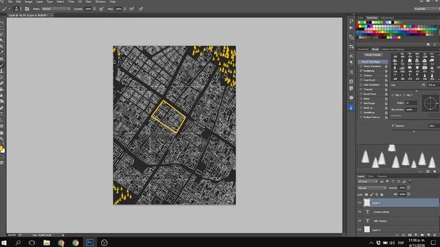 Urban Site Plan Tutorial - Dark Background - Photoshop Drawing смотреть онлайн