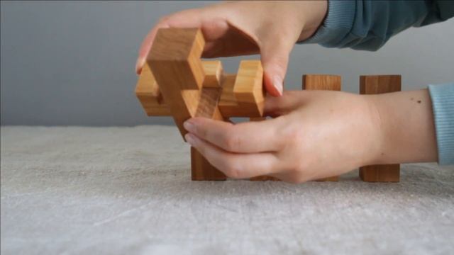 How To Solve 6 Piece Wooden Cross Puzzle