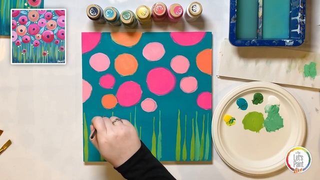 Let's Paint Live: "Peaceful Posies" Virtual Paint Along Tutorial смотреть онлайн