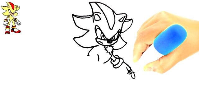 HOW TO DRAW SONIC SUPER SHADOW STEP BY STEP ⚡ смотреть онлайн