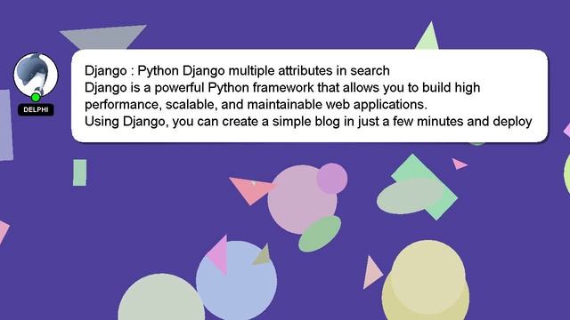 Django : Python Django multiple attributes in search смотреть онлайн