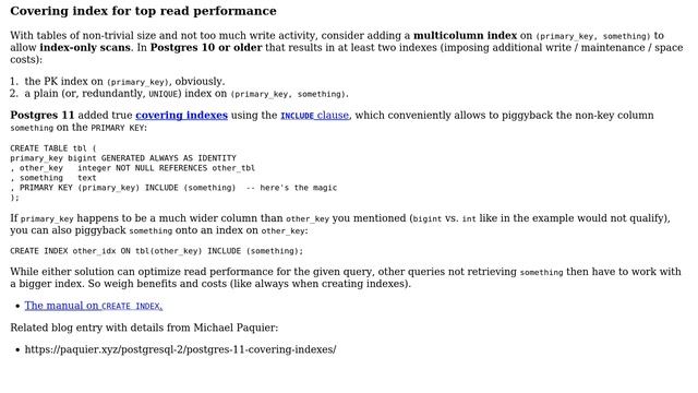 Does a query with a primary key and foreign keys run faster than a query with just primary keys? смотреть онлайн
