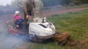 На снегоходе буран летом